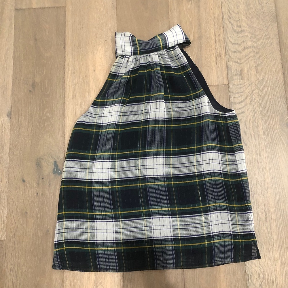 J. Crew festive plaid tank